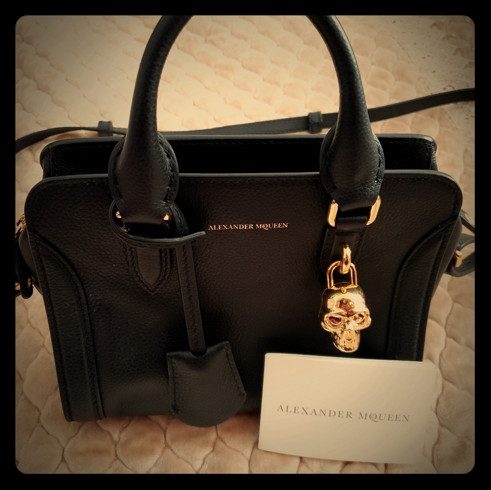 Alexander McQueen mini padlock leather bag